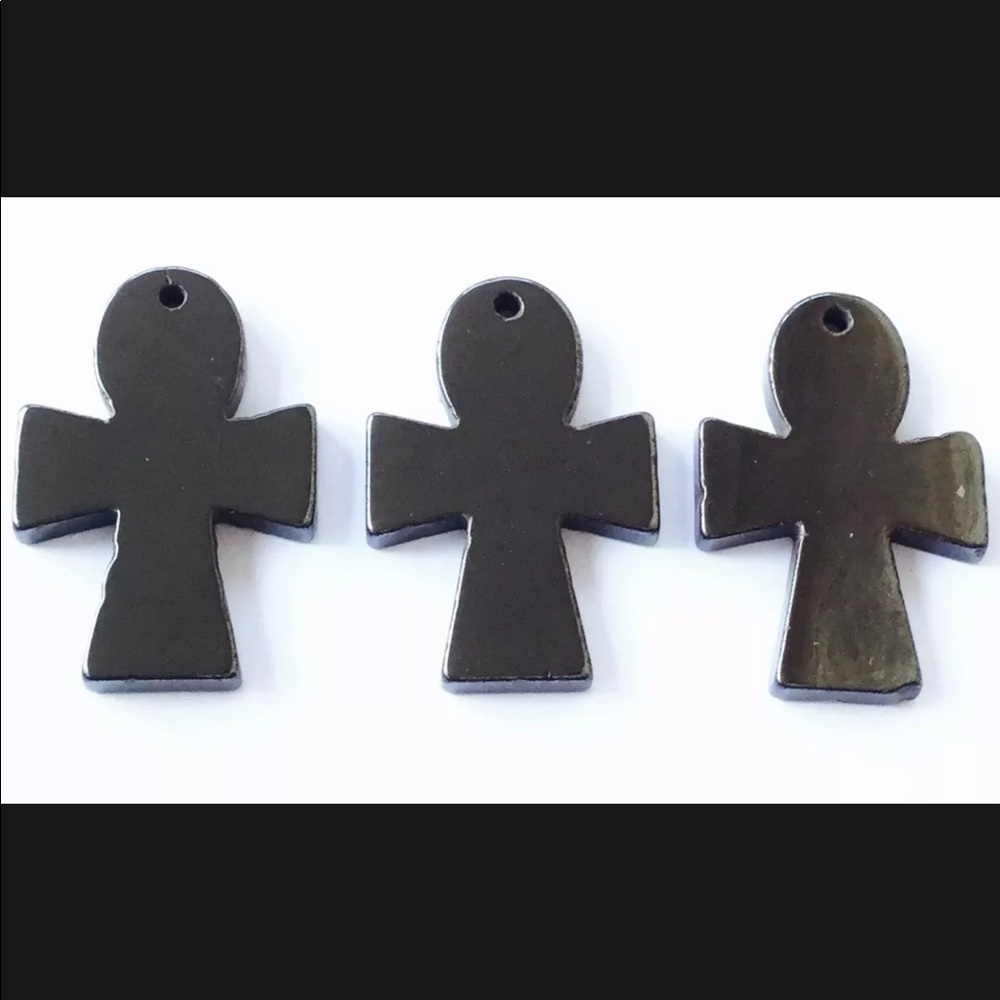 Black Hematite Ankh necklace